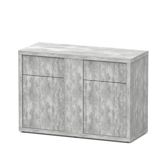 Meuble d'aquarium avec 2 portes Sublime Béton L.120xP.50xH.83cm