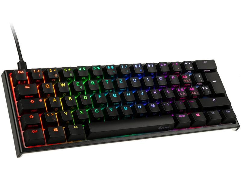 Ducky Gaming-Tastatur ONE 2 Mini RGB Cherry MX Black Switch Mehanische Gaming-Tastatur mit RGB-Beleuchtung und MX Black Switches