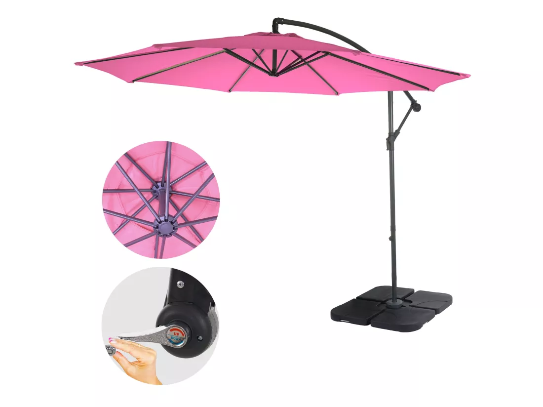 Parasol déporté protection solaire 360 x 295 x 255 cm 04_0000935