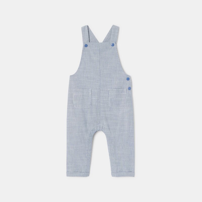 Salopette en coton bio bleue mixte Absorba Bleu