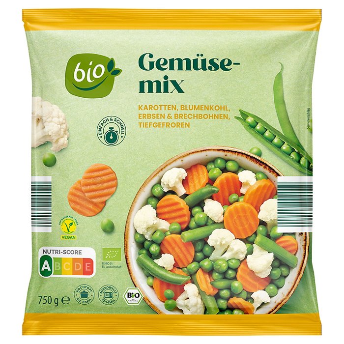 BIO Bio-Gemüsesortiment 750 g, Sommergemüse