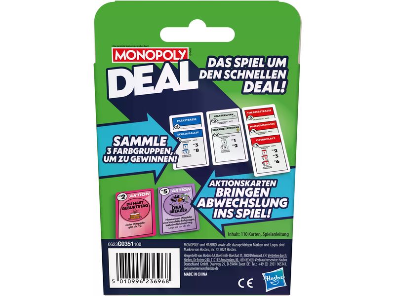 Hasbro Gaming Monopoly Deal: Das Kartenspiel -DE- Spannendes und strategisches Spiel