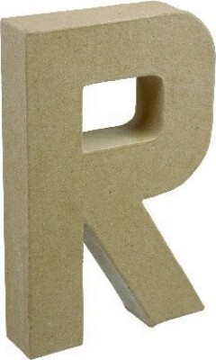 Bogstav Til Pynt - Pap - R - Stort Bogstav - 20X11,5 CM