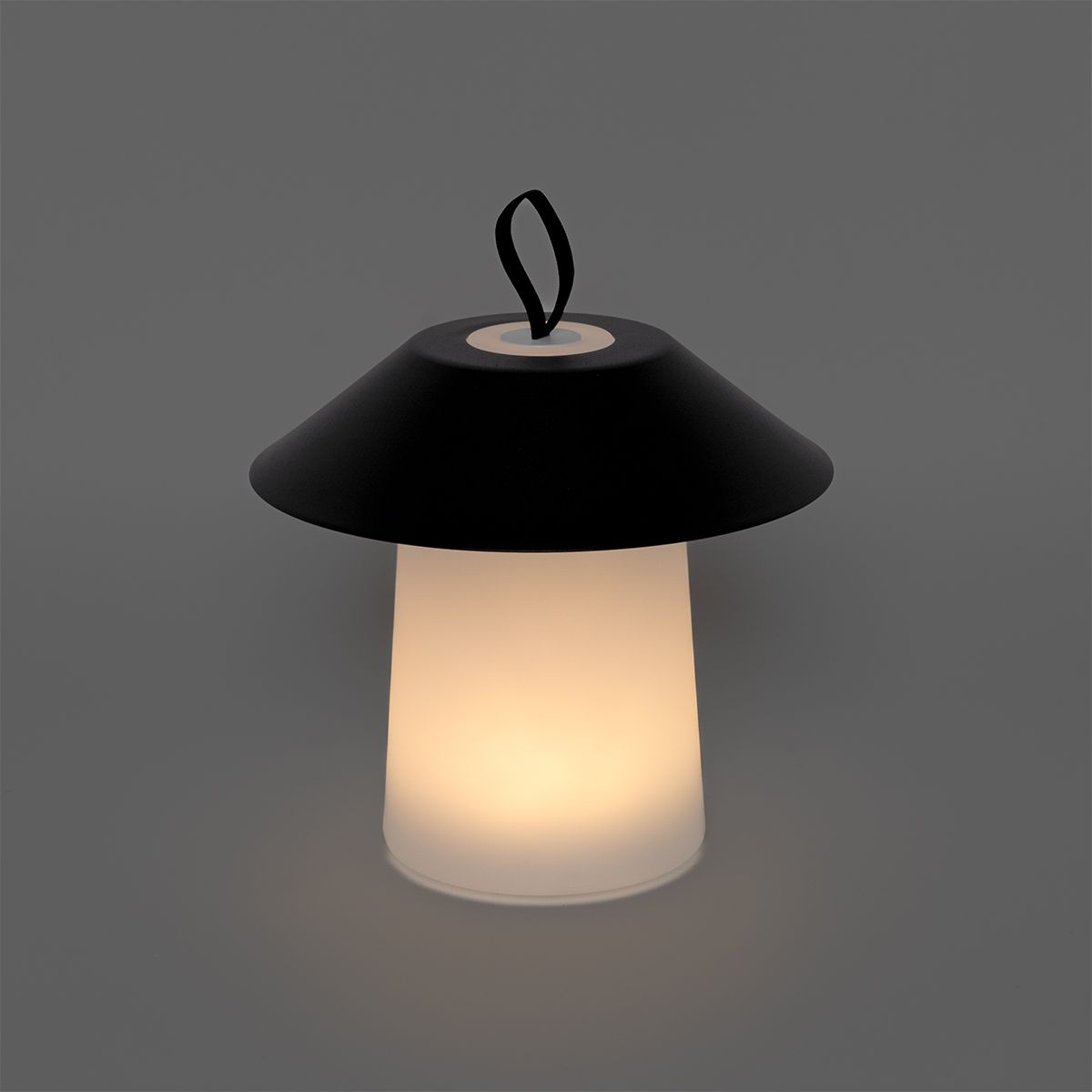 Tafellamp mushroom zwart incl. LED oplaadbaar - Ivan