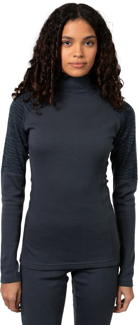 Elevate Wool Half Zip Dame Dark Blue