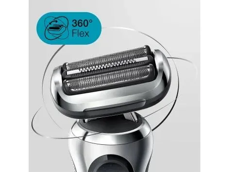 Braun Series 7 71-S7200cc, Folie shaver, Sort, Sølv, Knapper, Batteri, Lithium-Ion (Li-Ion), 50 min.