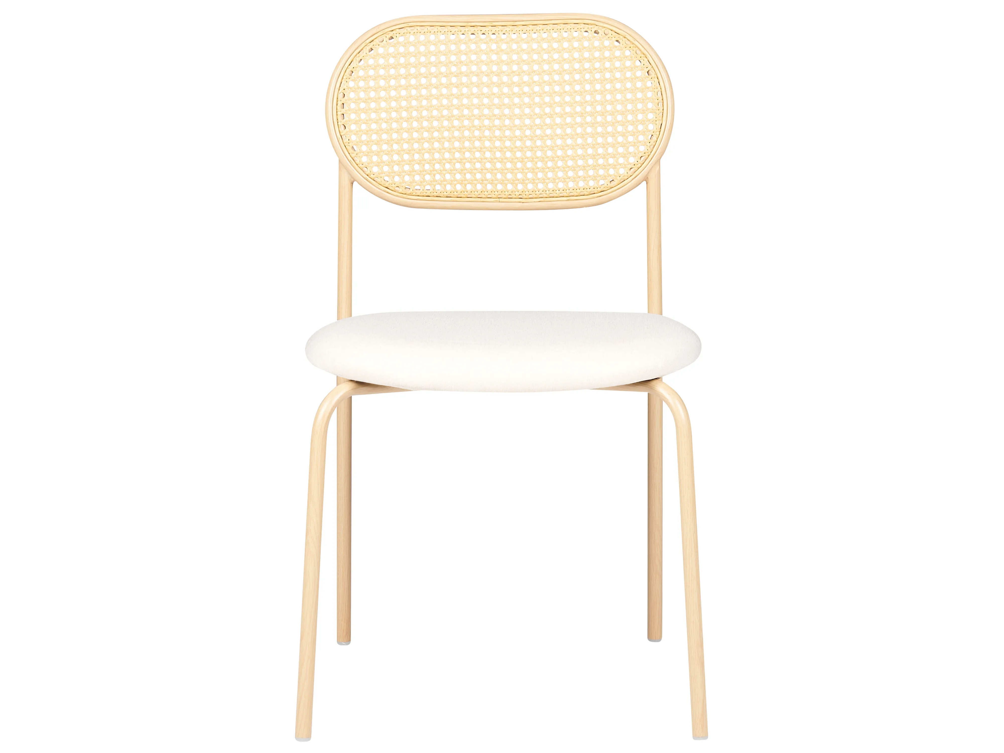 Set van 2 eetkamerstoelen ADAVER Metaal Lichtbruin