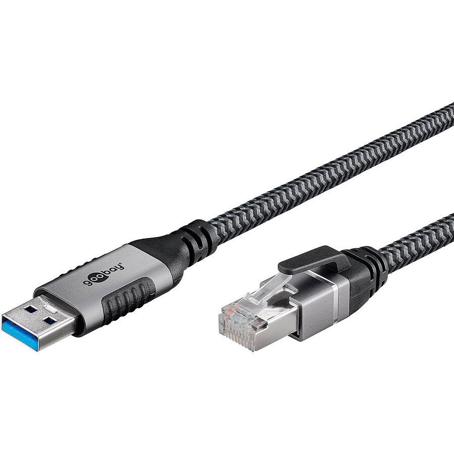 Goobay Câble Ethernet USB-A 3.0 vers RJ45 CAT 6 FTP - M/M - 5 m