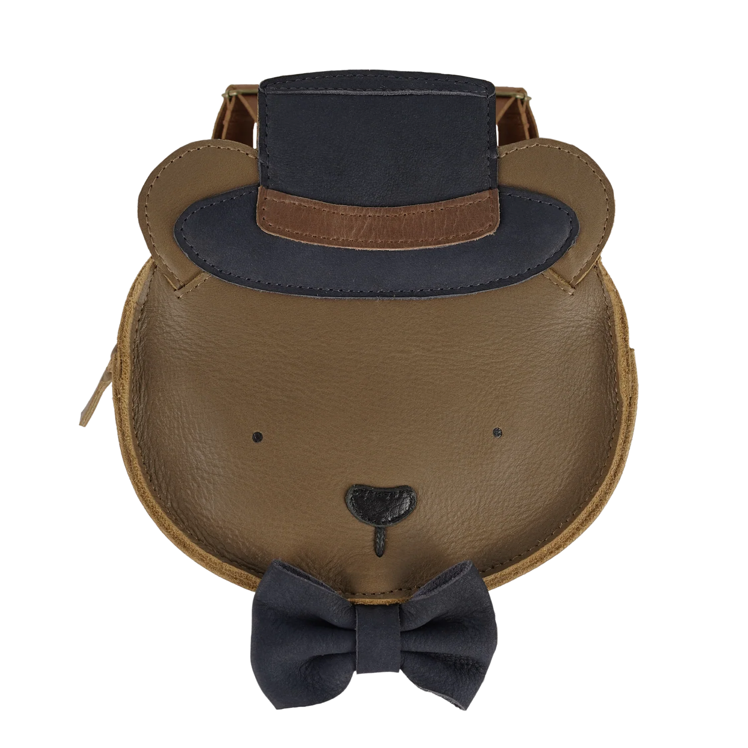 Tishi Schoolbag | Bear | Cognac Classic Leather
