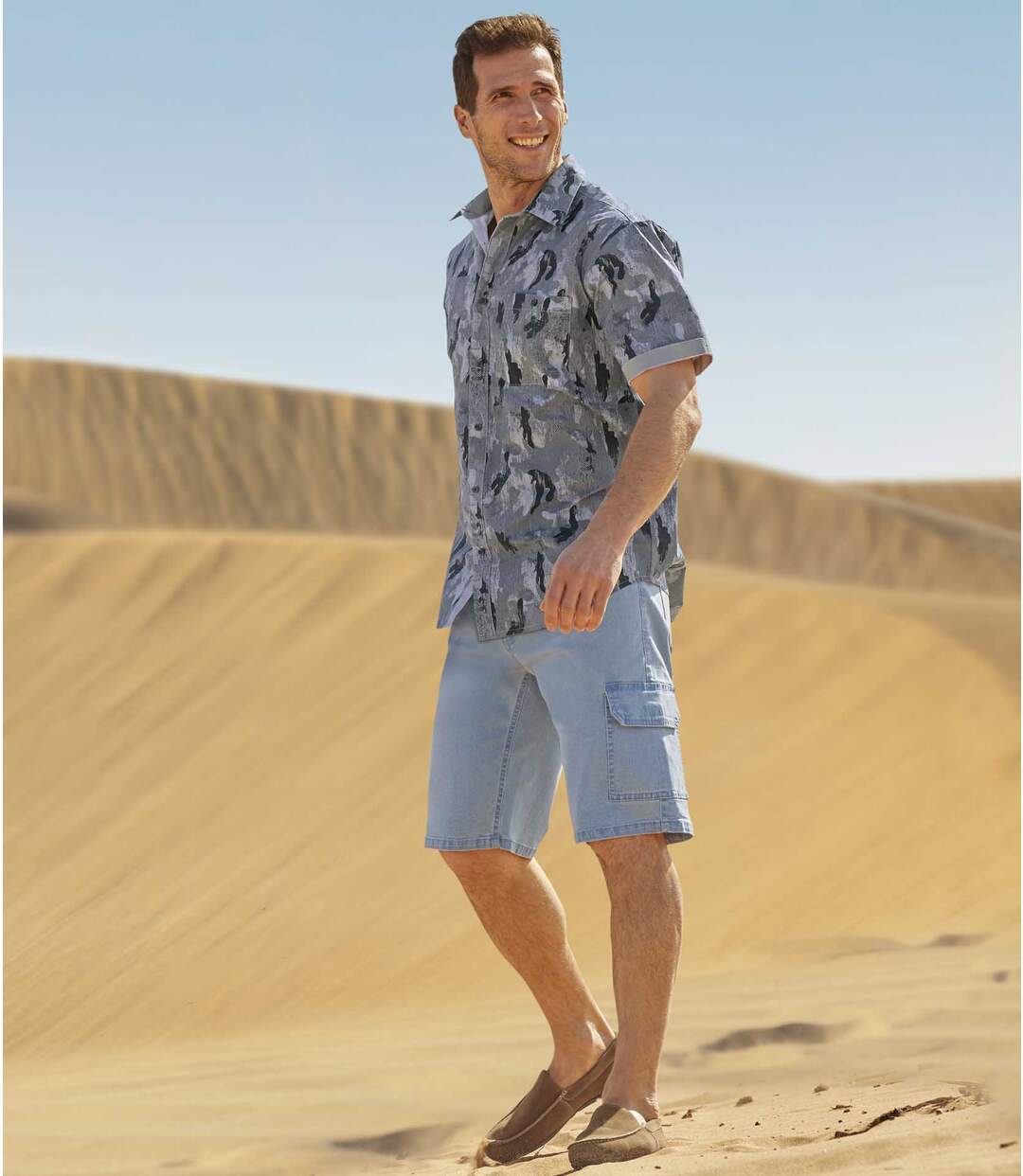 Bermuda Cargo en Jeans Stretch