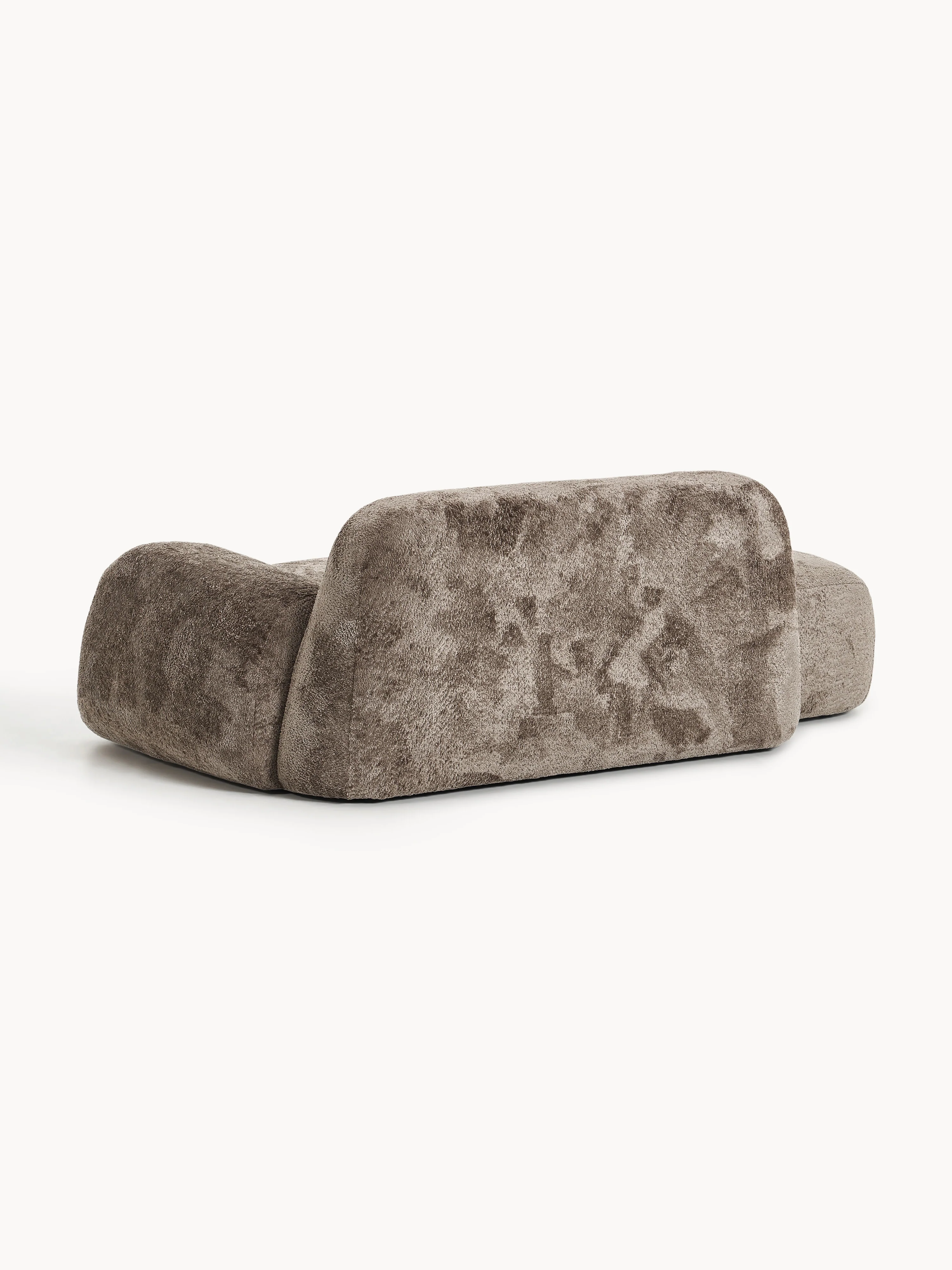 Teddy bouclé bank Wolke (2-zits) met chaise longue