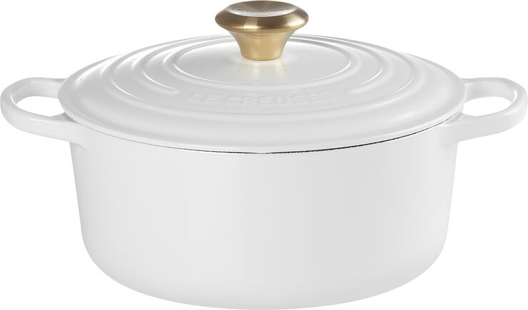 Le Creuset Rund støbejernsgryde 4,2L White White