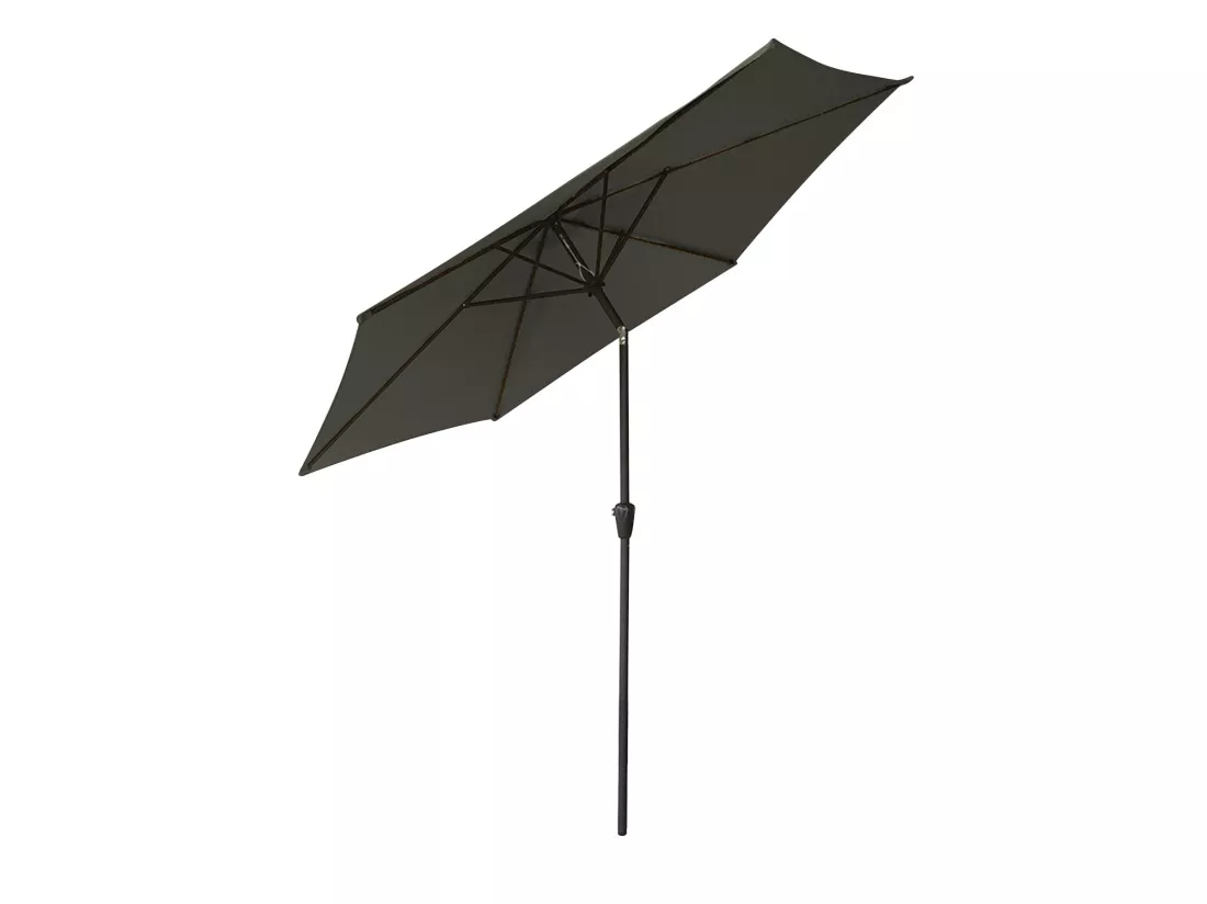 Parasol droit HAPUNA rond 2,70m de diamètre gris - HAPPY GARDEN