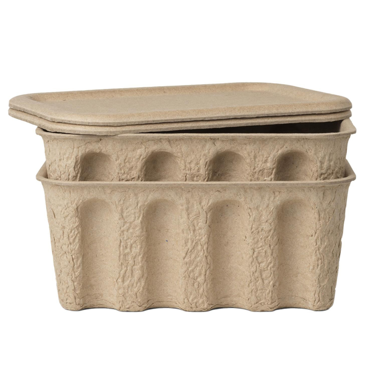 Ferm Living Paper Pulp opbergdozen Small set van 2 Brown