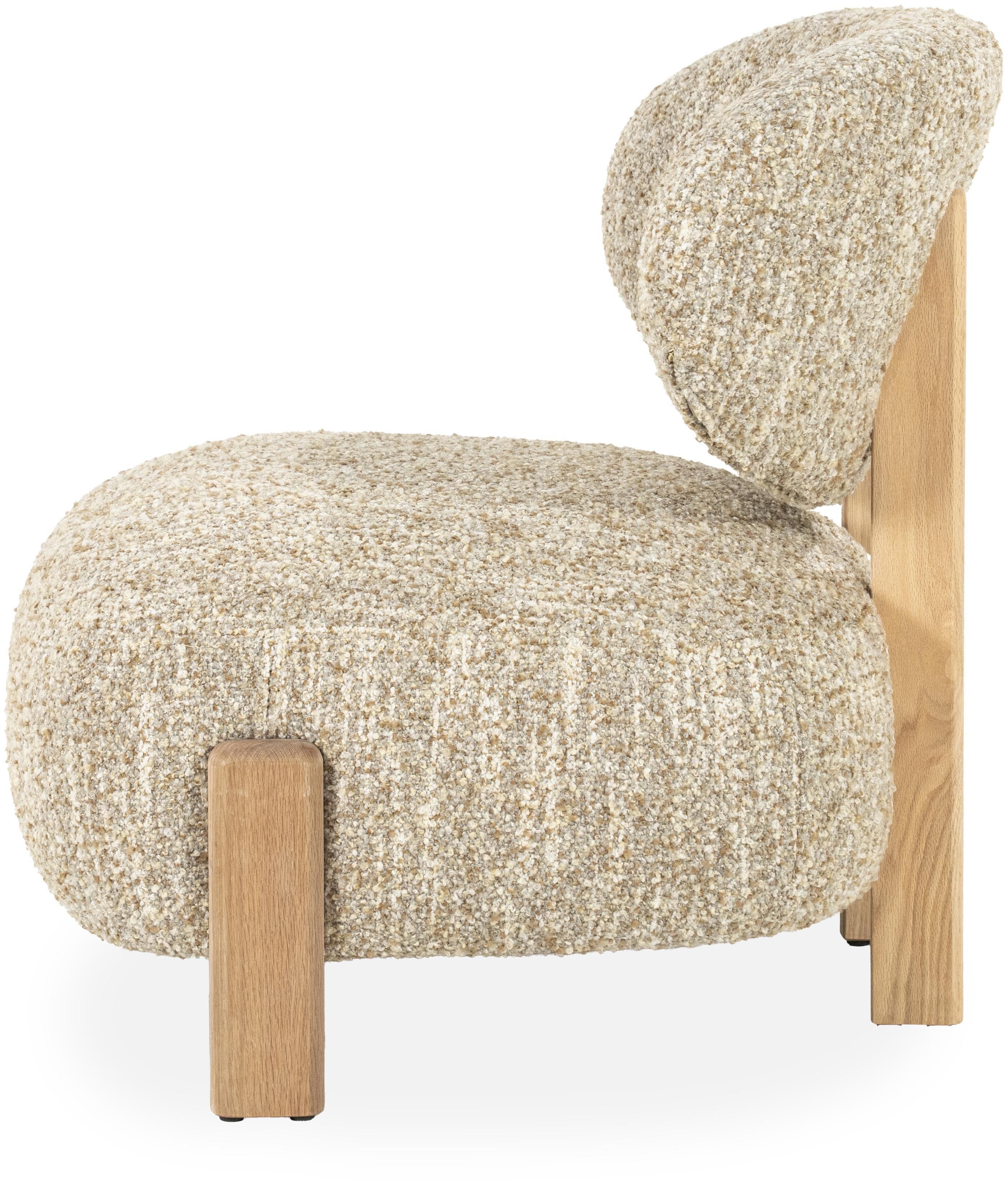 Fauteuil Beige bay naturel 96507 Reza B75 x D80 x H76.5 cm