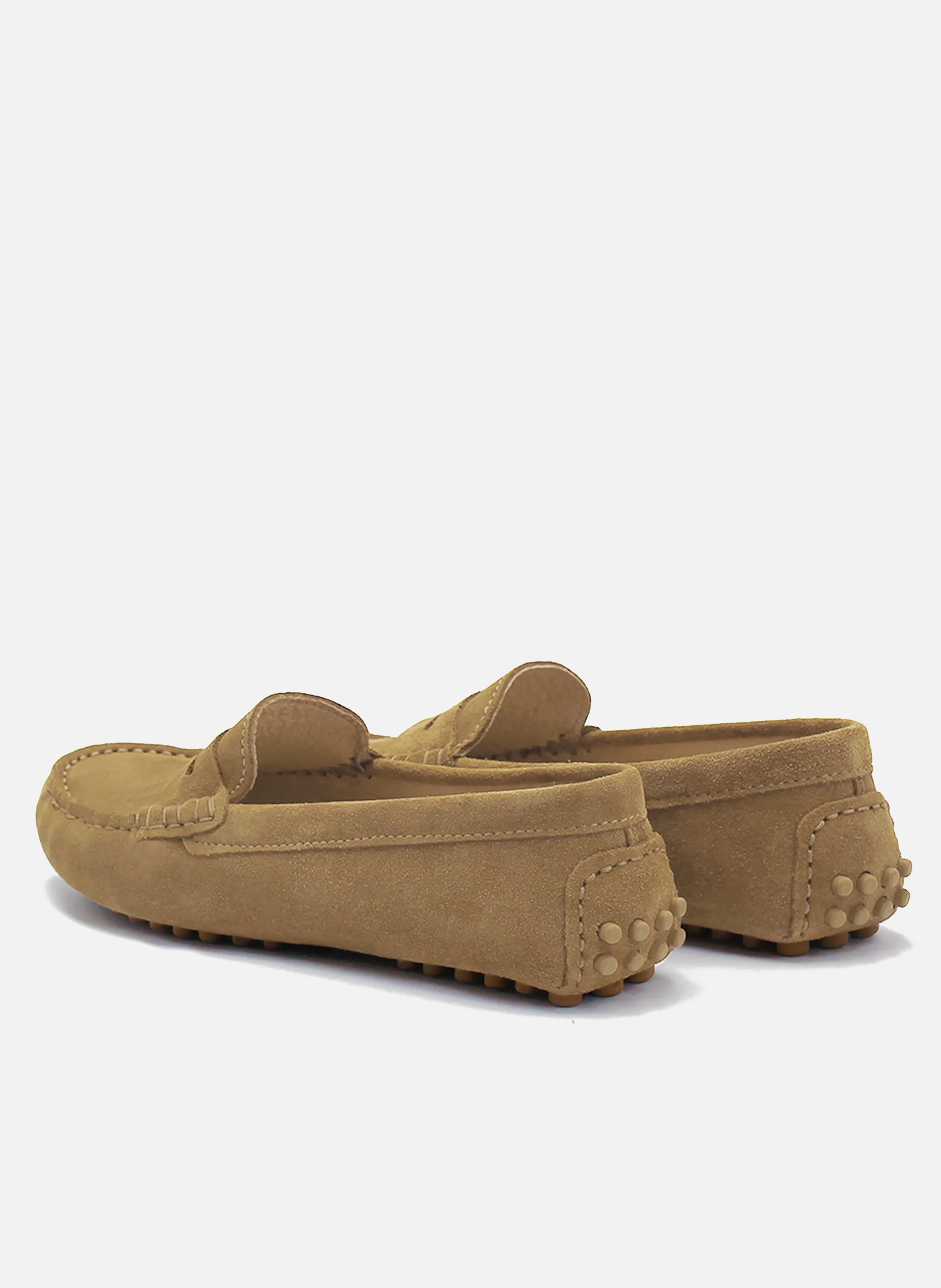 Mocassins femme cuir daim | Marron
