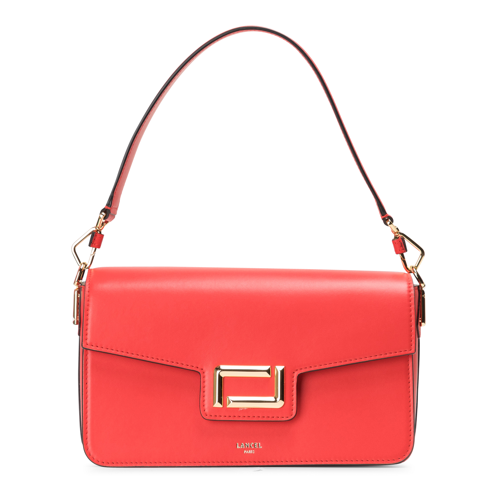 ANGELE M - Sac bandoulière à rabat en cuir| Rouge