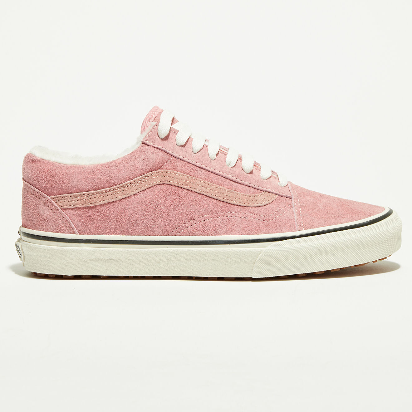 Vans Sneakers fourrées en Velours de Cuir Old Skool Mte roses