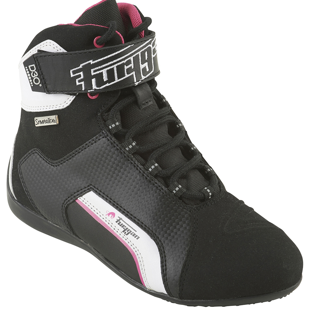 Furygan - Baskets Jet Lady D3O® Wateproof Noir / Blanc / Rose