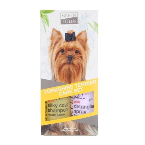 Conjunto de shampoo e spray desembaraçante Greenfields para Yorkshire Terriers