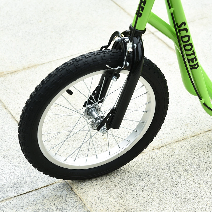 HOMCOM Kinderscooter mit Handbremse grün