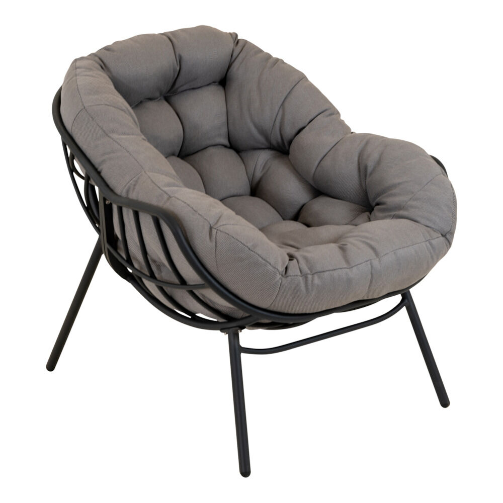 Lesli Living Cozy - Relaxstoel - Grijs - 1x101x87 cm