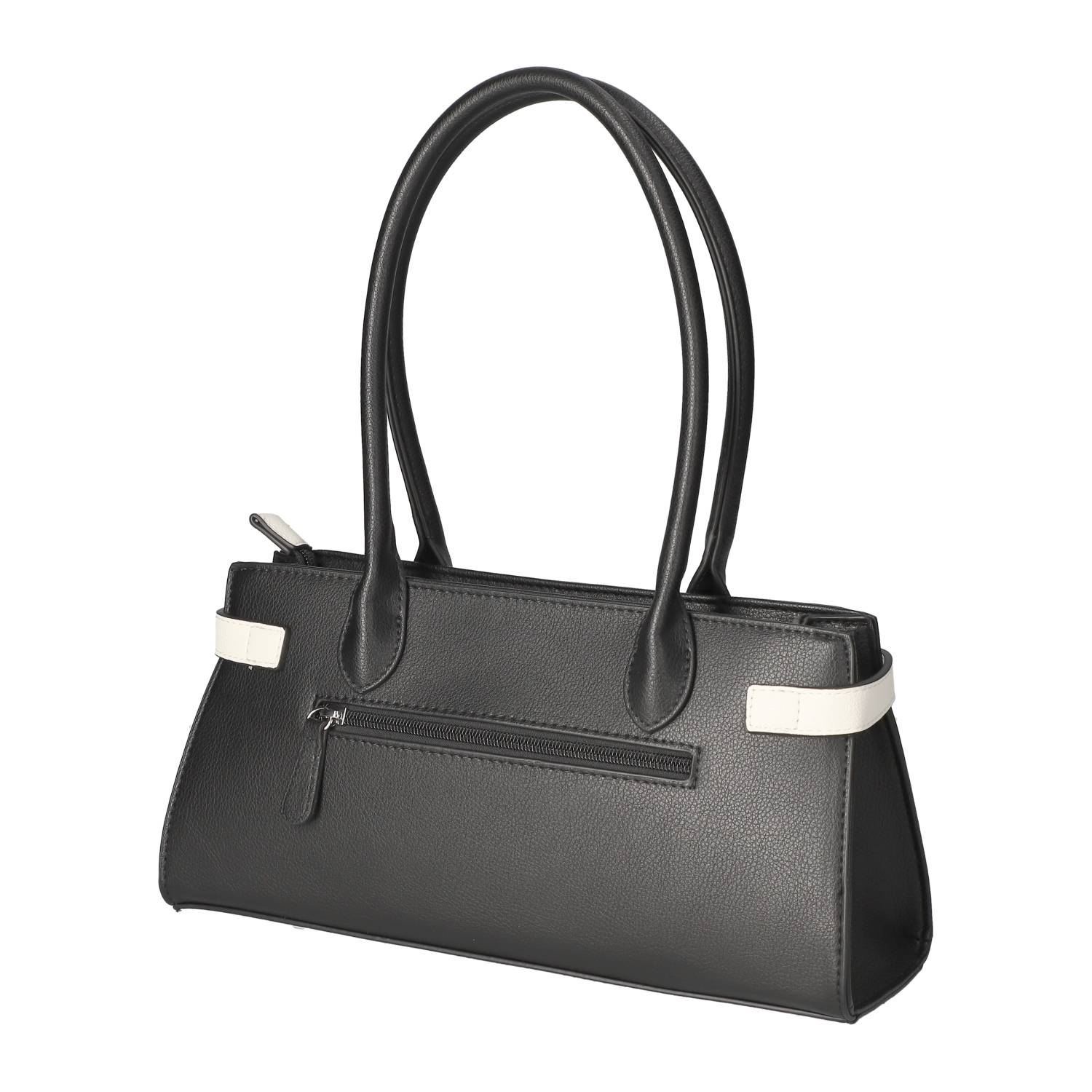 Kaerlek Schultertasche - schwarz/weiß