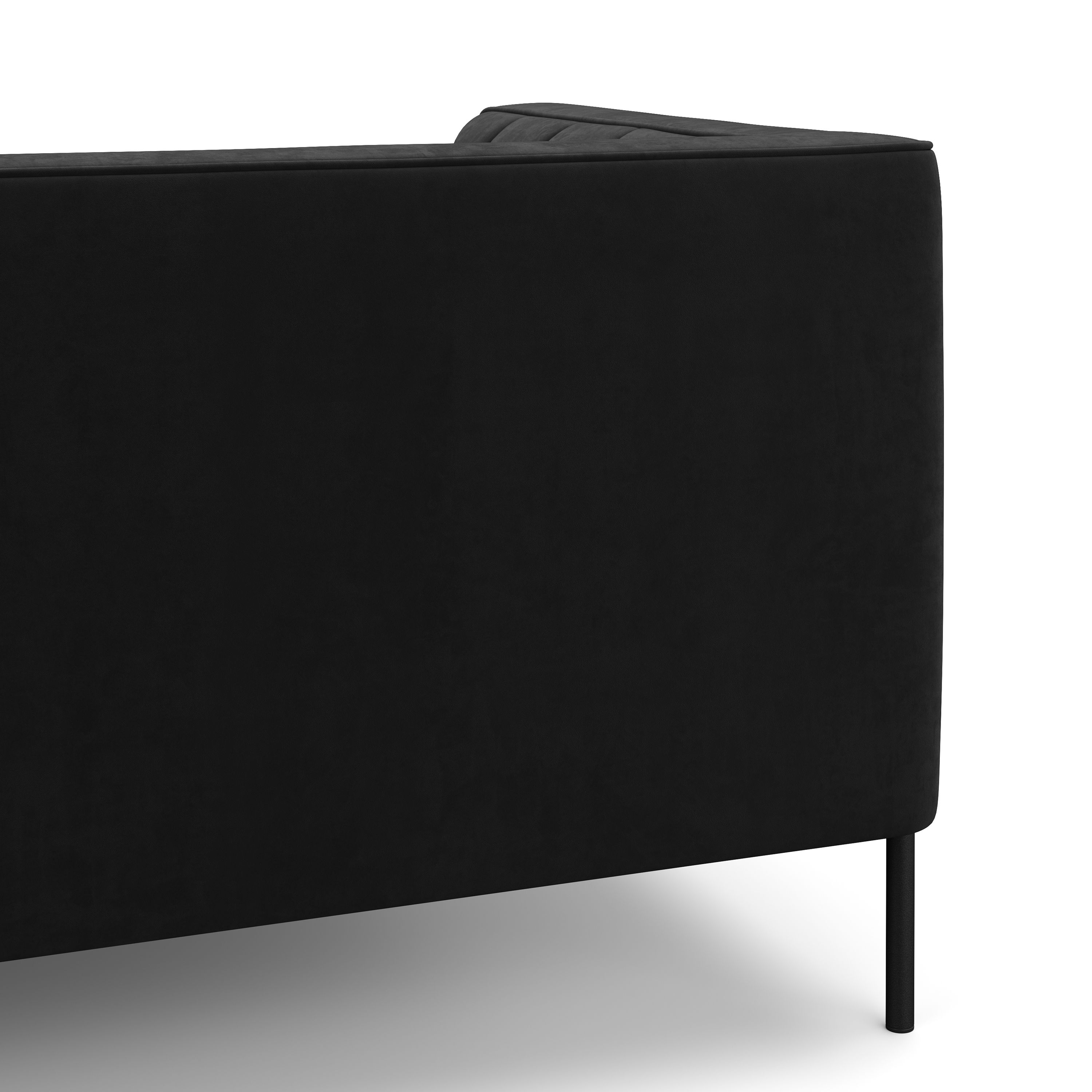Sofa Set Samt ATTILA schwarz