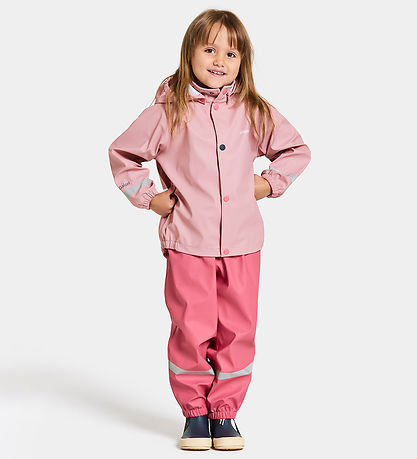Didriksons Regenkleidung m. Träger - PU - Slaskeman - Soft Pink