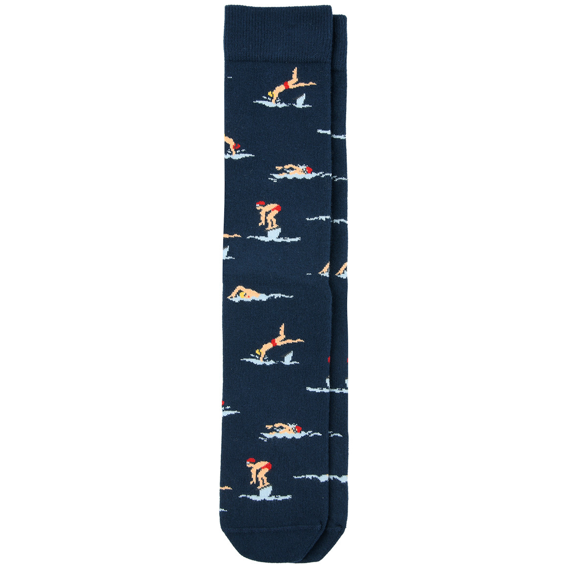 VanVaan 1 Paar Herren Socken mit Schwimmern allover dunkelblau