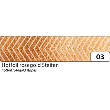 Folia Washi Tape, Hotfoil rosegold Streifen, ca. 5 m x 15 mm