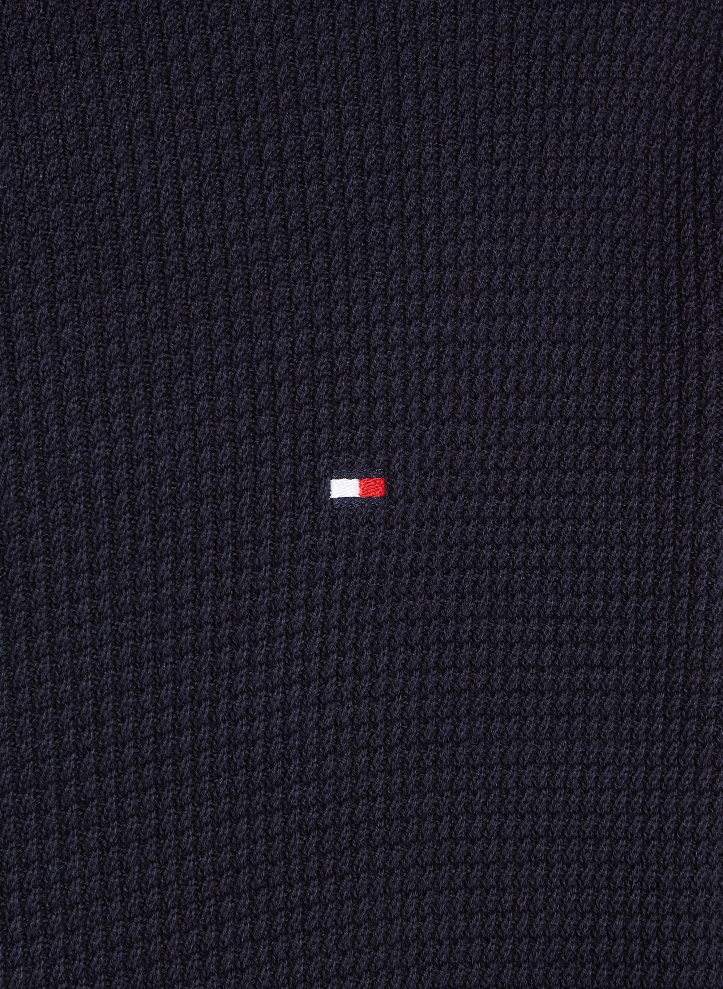 Gilet droit col montant en coton organique | Bleu