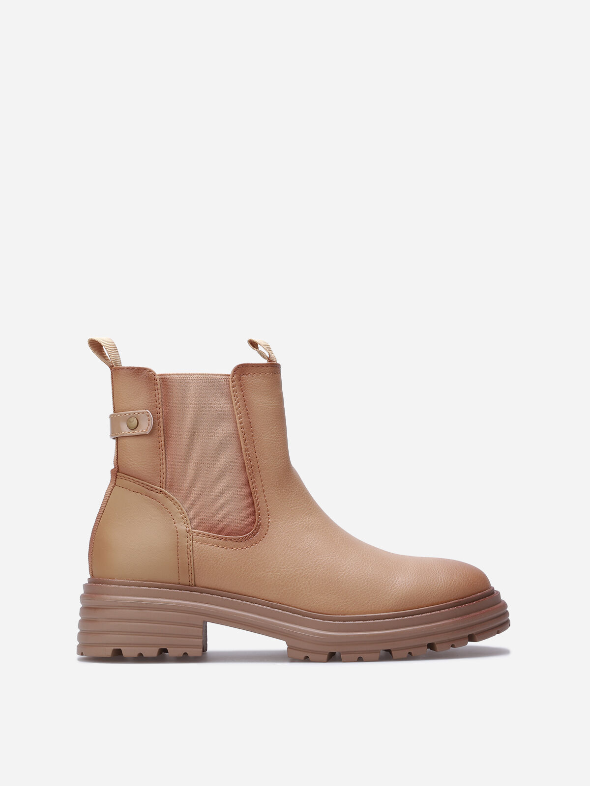 Chelsea multi-matières crantées- Taupe