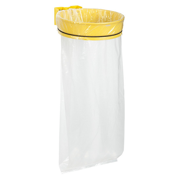 Support sac poubelle mural Rossignol Ecollecto jaune colza sans couvercle 110 L