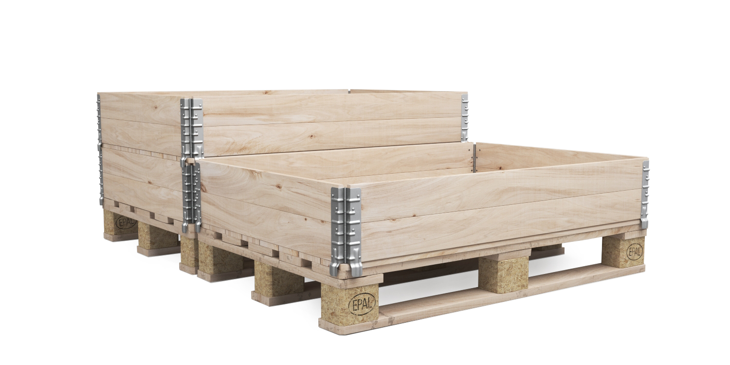 Hochbeet mit 2 Paletten Holz 120 x 80 x 34 cm