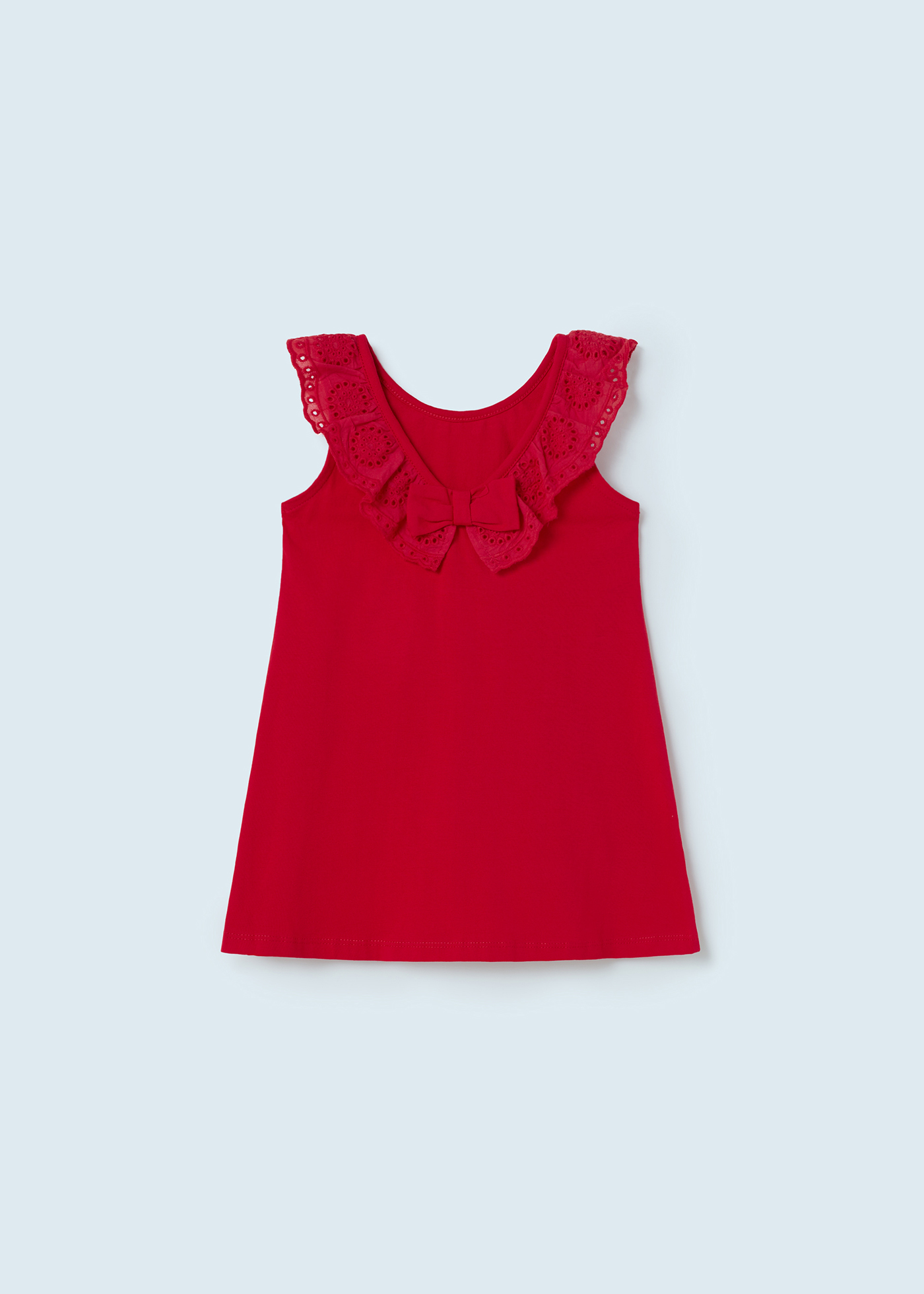 Vestido de bebê com babado de algodão