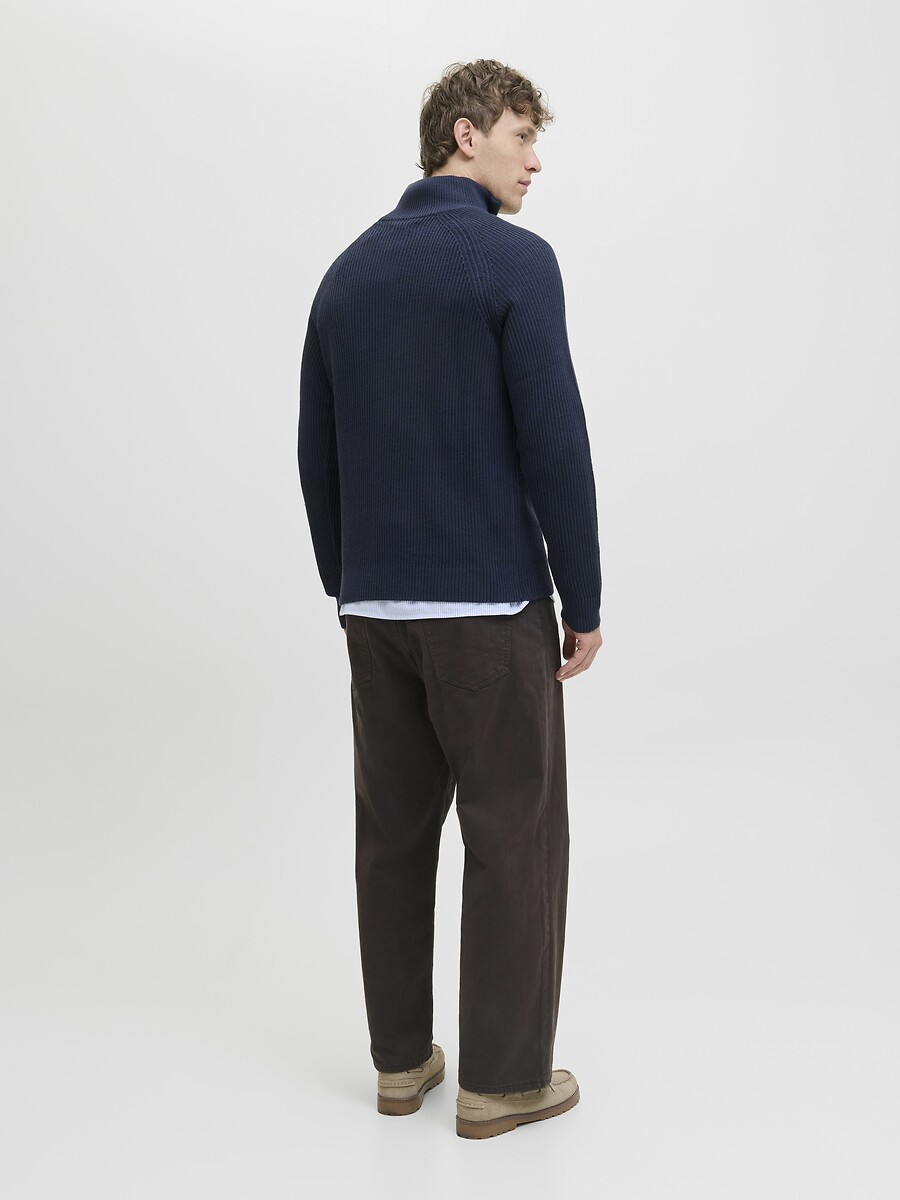 JACK & JONES<br>Suéter com gola marinheiro e meio zíper