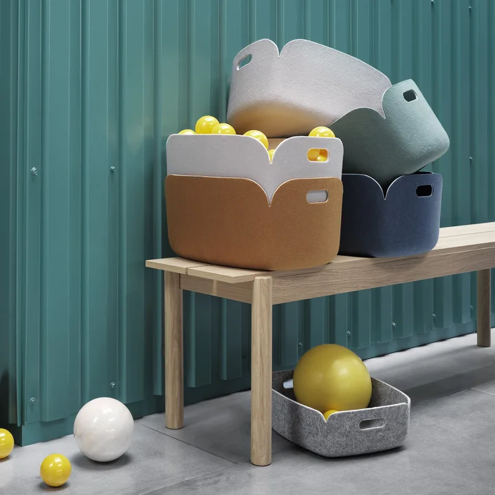 Muuto - Restore Aufbewahrungskorb 48 x 35 cm, braun-grün