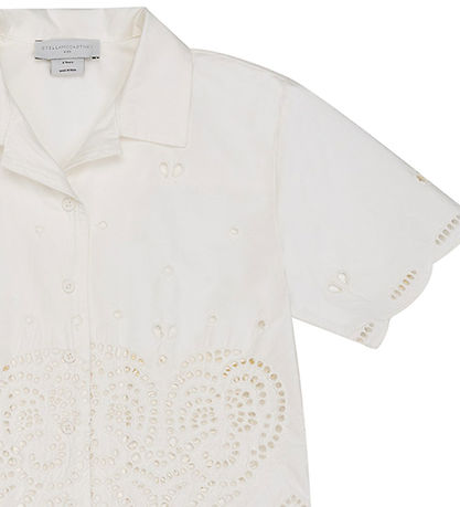 Stella McCartney Kids Skjorte - Ivory m. Hulm?nster