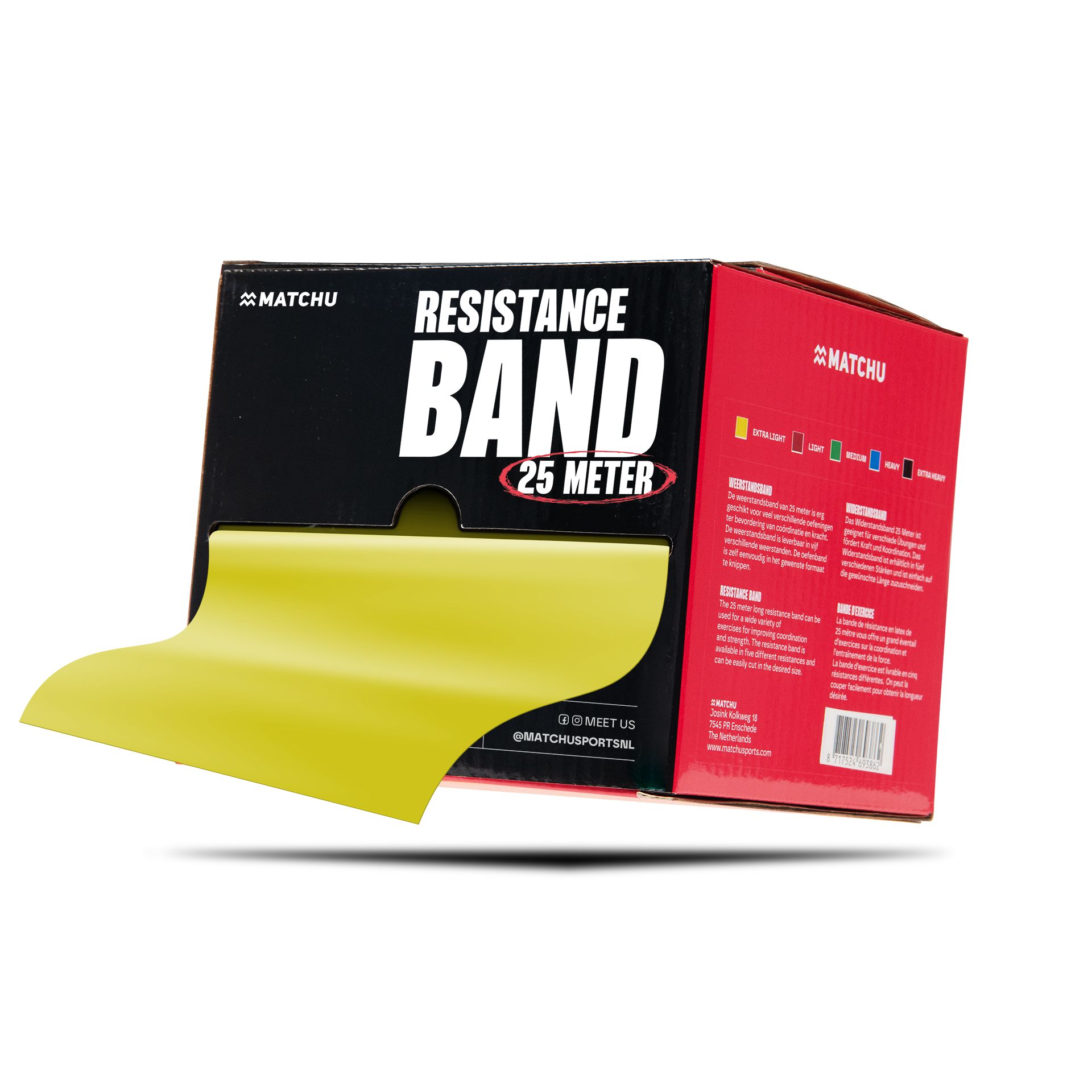 Matchu Sports - Fitnessband Rolle - Extra Schwer 25 Meter