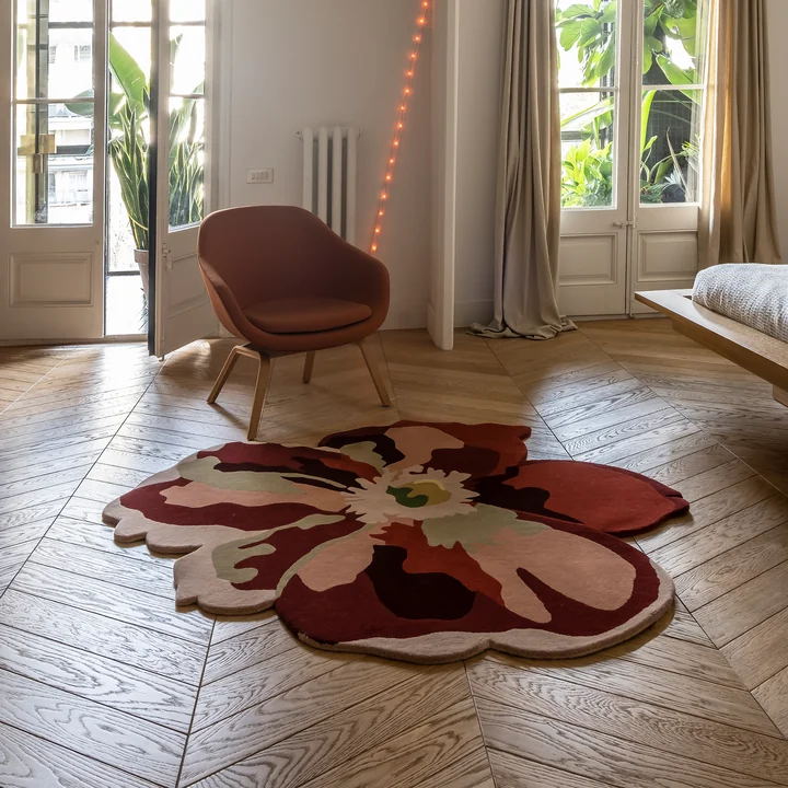 nanimarquina - Flora Bloom Teppich 1, 150 x 166 cm, bunt