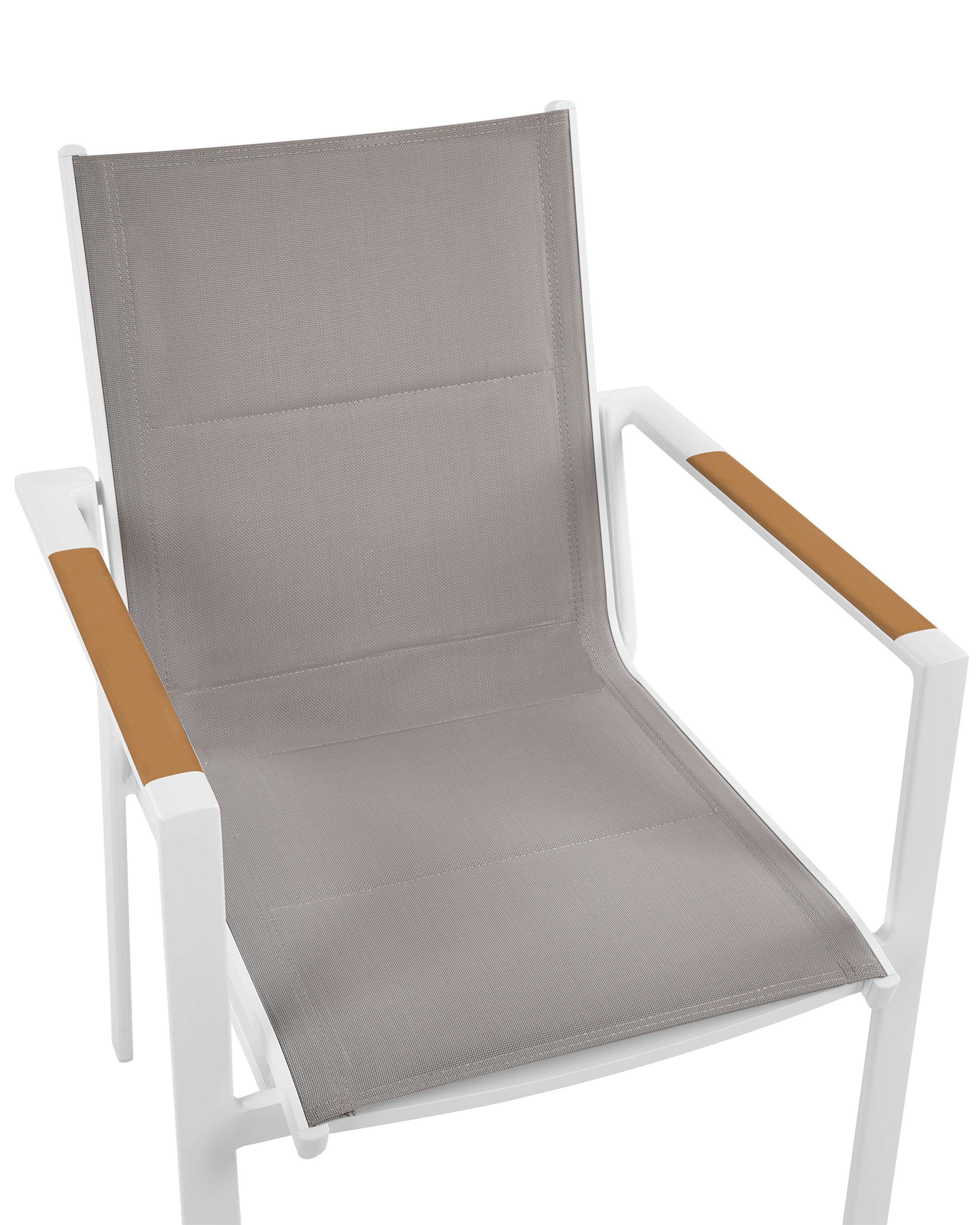 Set van 4 tuinstoelen BUSSETO Metaal Grijs