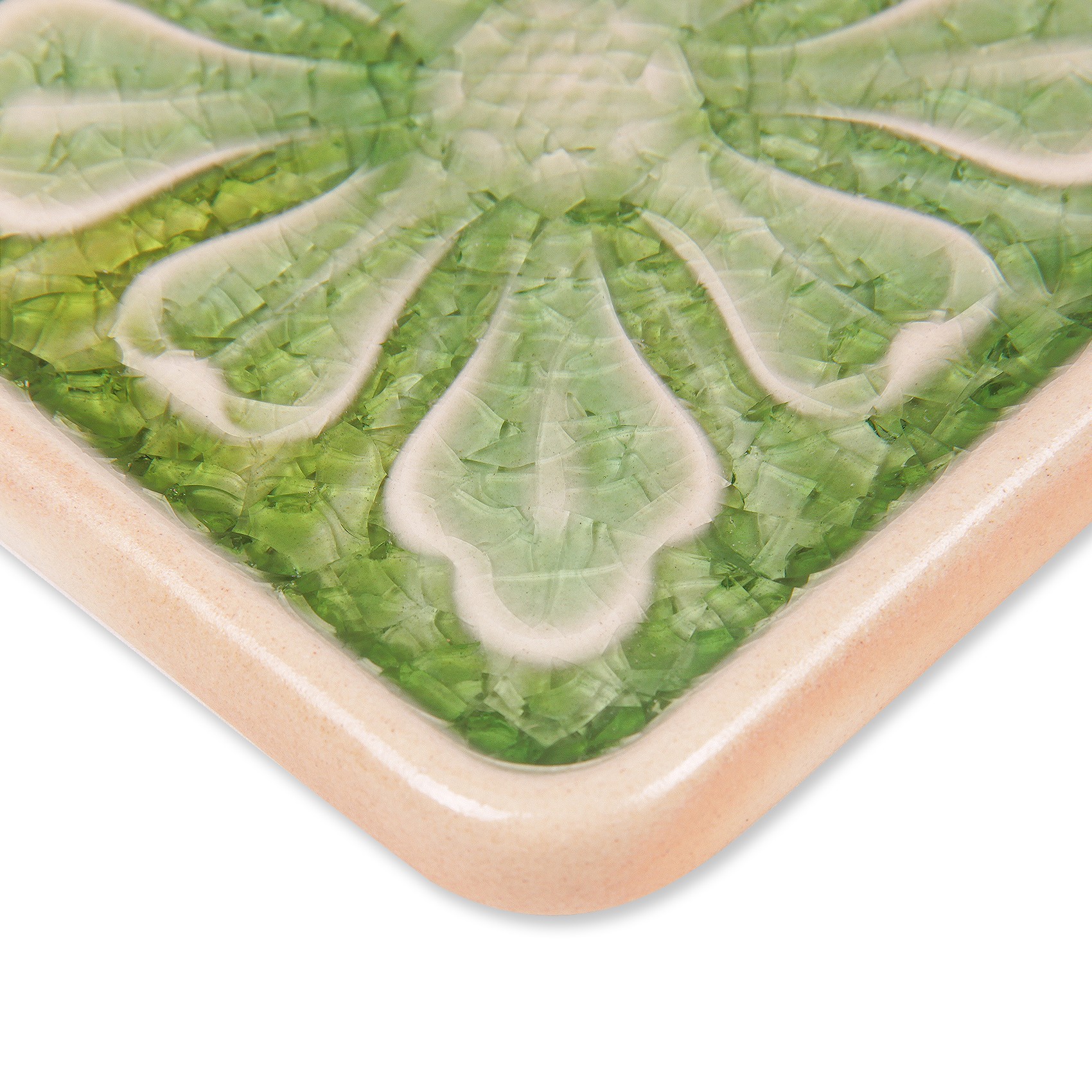 Untersetzer 'Blatt', hellgrün, L 10 cm, B 10 cm, H 1 cm zu 5,00