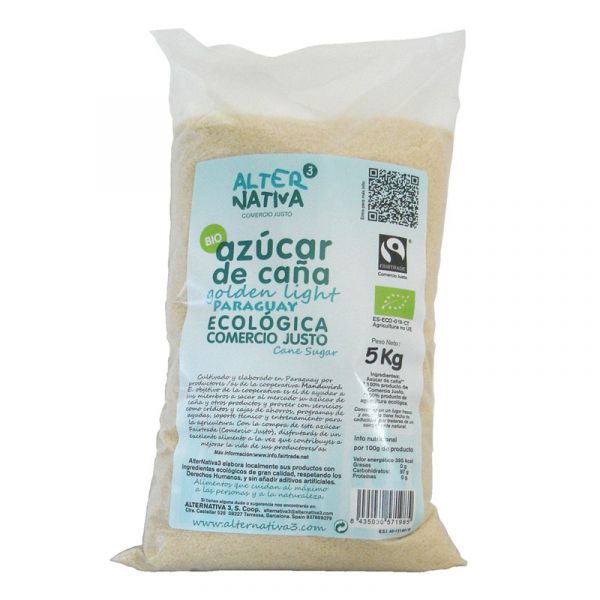 Alternativa3 Açúcar de Cana Light Dourado Orgânico Paraguaio 5kg