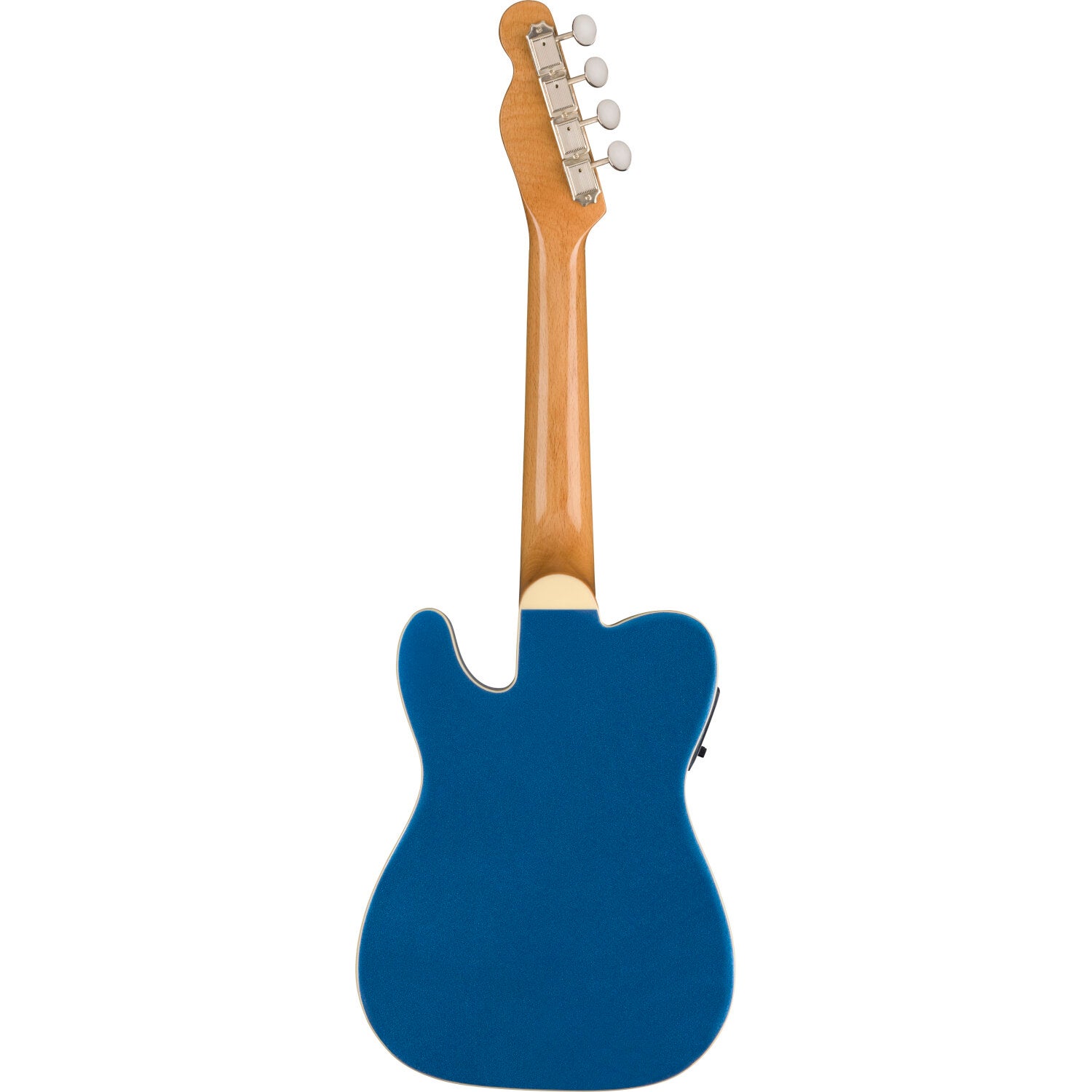 Fender Fullerton Tele Uke WN White Pickguard Lake Placid Blue elektrisch-akoestische concert ukelele