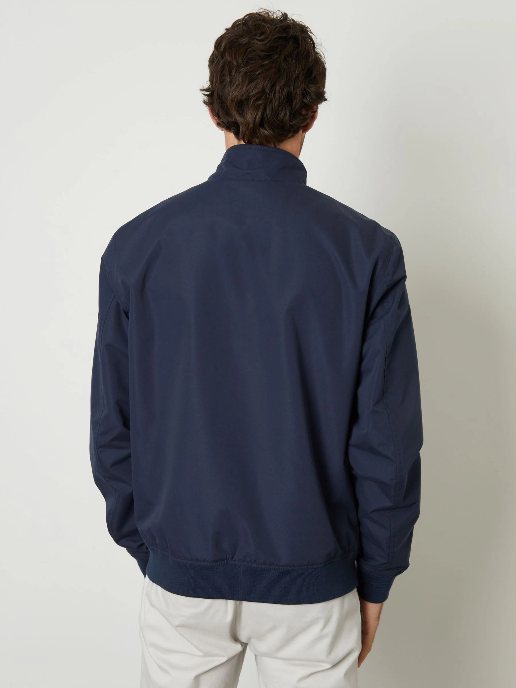 Marineblauw - Threadbare Harrington jack met ritssluiting