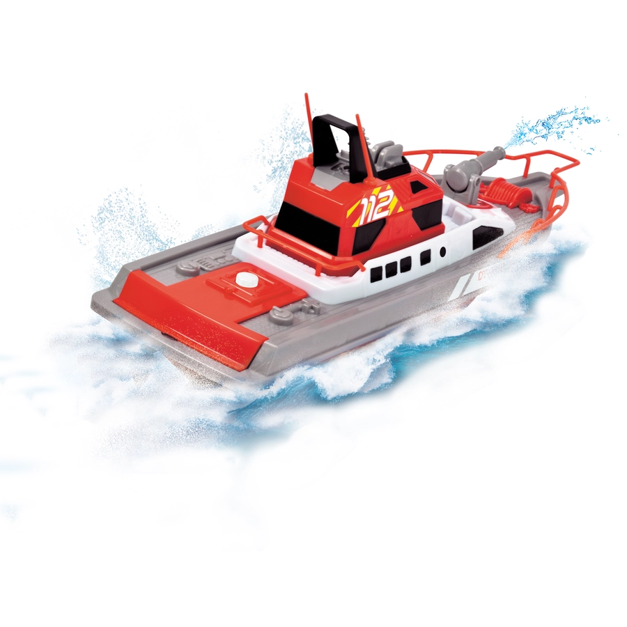 DICKIE RC Fire Boat, Feuerwehr-Boot, RTR mit Wasserspritzfunktion
