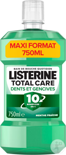 Listerine Total Care Bain De Bouche 10en1 Dents Et Gencives Flacon 750ml