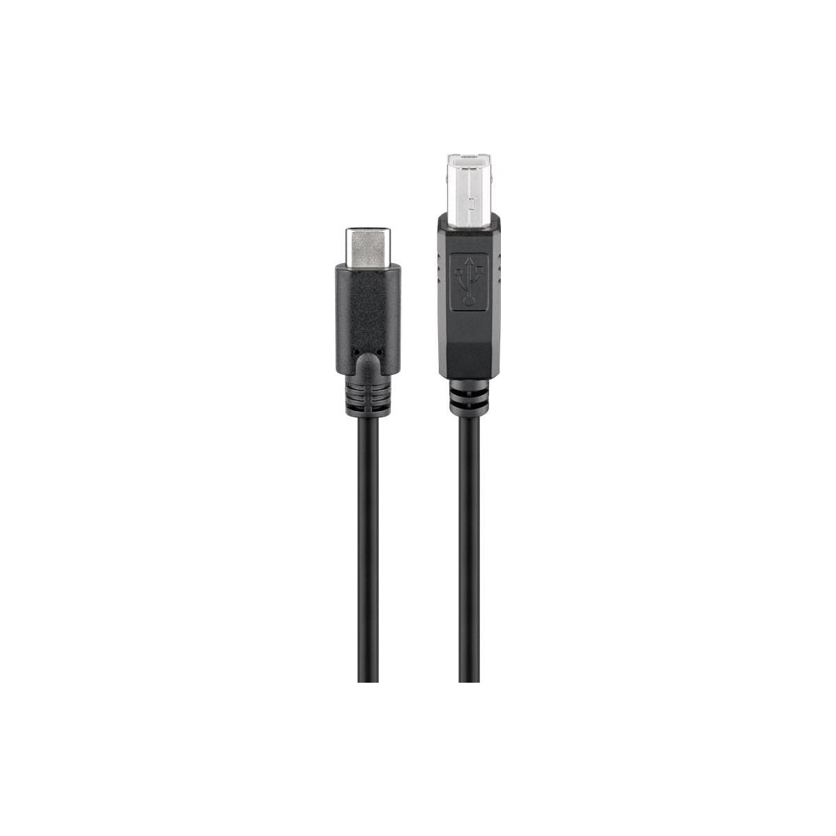 Goobay USB-C™ til B-kabel, svart