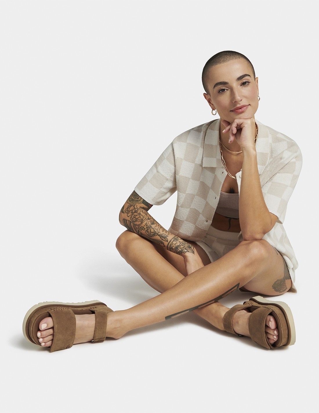 ugg Sandales Femme Goldenstar Chesnut Daim